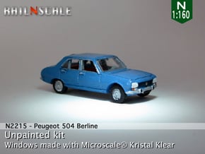 Peugeot 504 (N 1:160) in Smooth Fine Detail Plastic