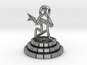 Pawn of chess in Natural Silver