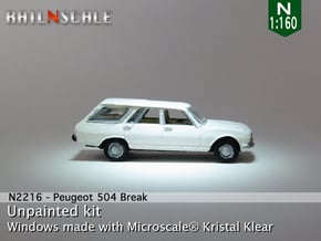 Peugeot 504 Break (N 1:160) in Smooth Fine Detail Plastic