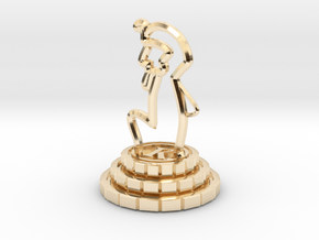 King of chess in 14K Yellow Gold