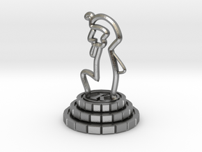 King of chess in Natural Silver
