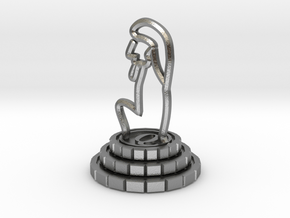 Queen of chess in Natural Silver
