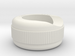 Gun Button Bezel MkI in White Natural Versatile Plastic
