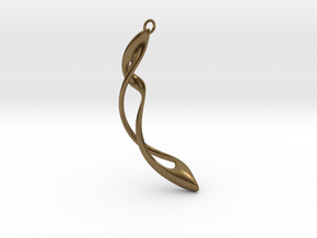 loop and multiple twisted earrings curved - 6cm lo in Natural Bronze