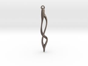 loop and multiple twisted straight version in Polished Bronzed Silver Steel