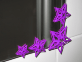 Stars - Mirror Decoration in Purple Processed Versatile Plastic