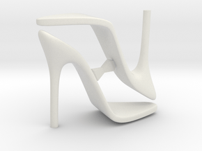 Women High Heel Base Two Shoes in White Natural Versatile Plastic