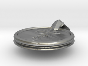 Azophiaios pendant seal in Natural Silver