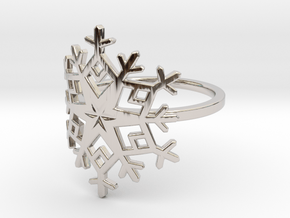 Snowflake Ring - US Size 08 in Platinum