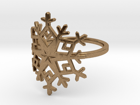 Snowflake Ring - US Size 08 in Natural Brass