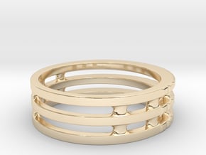 Tri Band - Size 10 in 14K Yellow Gold