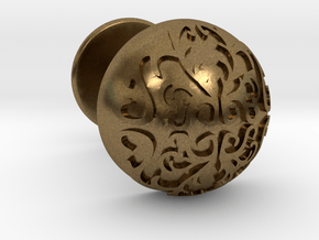 Button Cuff in Natural Bronze
