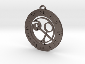 Indi - Pendant in Polished Bronzed Silver Steel