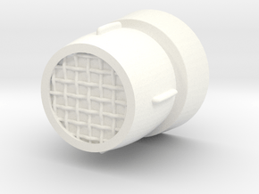 Hovi Mic Tip With Mesh Scaled 0.8 in White Processed Versatile Plastic