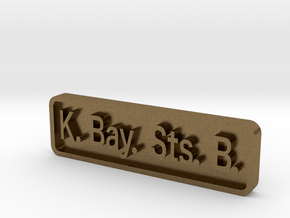 K. Bay. Sts. B. Locomotive Plate in Natural Bronze