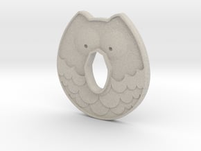 Cold Steel Bokken Tsuba - Owl in Natural Sandstone