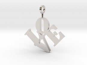 Love Sculpture Pendant in Platinum