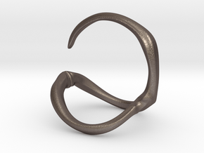 Para_Ring_Hook in Polished Bronzed Silver Steel