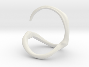Para_Ring_Hook in White Natural Versatile Plastic