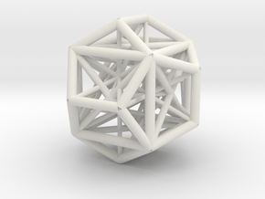 MorphoHedron8 in White Natural Versatile Plastic