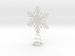 Elsa Snowflake Tree Topper  in White Natural Versatile Plastic