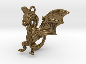 Dragon Pendant in Natural Bronze