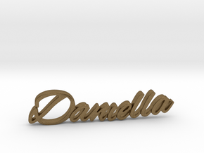 Daniella Name Pendant in Natural Bronze