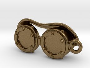 Steampunk Goggles Charm/Pendant in Natural Bronze
