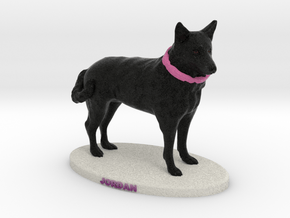 Custom Dog Figurine - Jordan in Full Color Sandstone