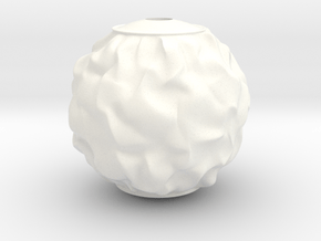 Bauble, Ball, Wrinkled in White Processed Versatile Plastic