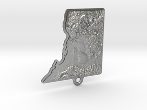 Washington DC topographic key fob in Natural Silver