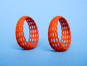 Wired Beauty 5 Hoop Earrings 30mm in Orange Processed Versatile Plastic