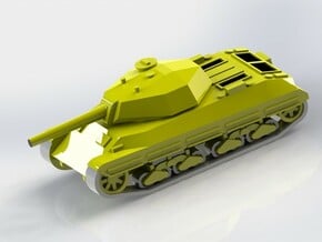 Italian P43 Tank 1/100 15mm Scale in White Natural Versatile Plastic