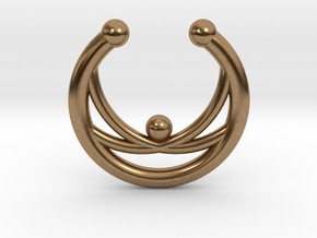 Faux Septum Ring - crisscross in Natural Brass
