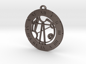 Alexsis - Pendant in Polished Bronzed Silver Steel