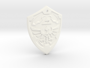 Hylian Shield - Legend of Zelda in White Processed Versatile Plastic