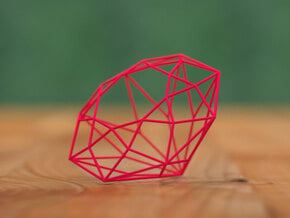 Diamond Brilliant Object in Red Processed Versatile Plastic
