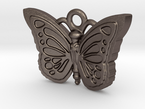 Butterfly in Polished Bronzed Silver Steel