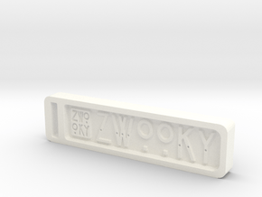ZWOOKY Keyring 12 rounded 6cm 6mm in White Processed Versatile Plastic