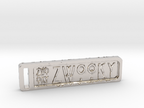 ZWOOKY Keyring 14 rounded 4cm 3mm in Platinum