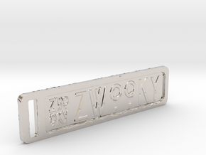 ZWOOKY Keyring 14 rounded 6cm 2mm in Platinum