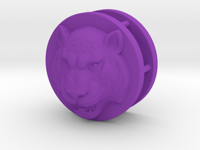 Tiger in Purple Processed Versatile Plastic
