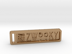 ZWOOKY Keyring 12 rounded 5cm 4.5mm neg in Polished Brass