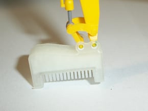 HO 1:87 excavator mulcher attachment in Tan Fine Detail Plastic