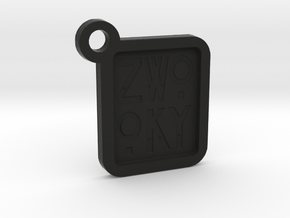 ZWOOKY Keyring LOGO 12 3cm 3mm negative in Black Natural Versatile Plastic