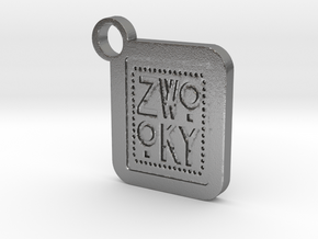 ZWOOKY Keyring LOGO 34 5cm 6mm in Natural Silver