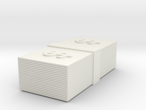Stack of Money Custom Board Game Piece  in White Natural Versatile Plastic