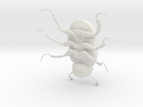 Dung Beetle in White Natural Versatile Plastic