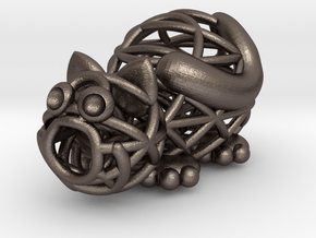 Caty 2.0 in Polished Bronzed Silver Steel