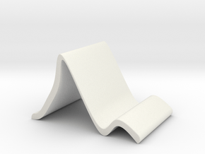 Tabletop Stand for Smart Phone or Tablet in White Natural Versatile Plastic